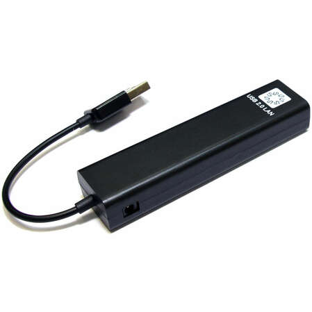 3-port USB2.0 Hub 5bites UA2-45-06BK Черный +LAN