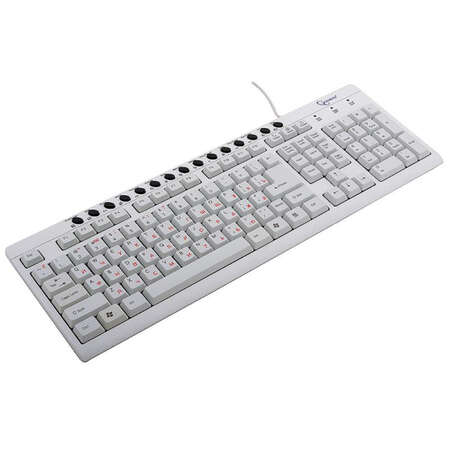 Клавиатура Gembird KB-8300M-R White PS/2