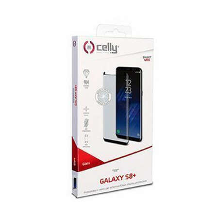 Защитное стекло для Samsung Galaxy S8+ SM-G955 Celly 3D, изогнутое по форме дисплея, с черной рамкой