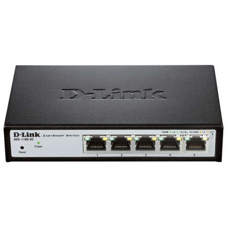 Коммутатор D-Link DGS-1100-05 управляемый 5xGbLAN