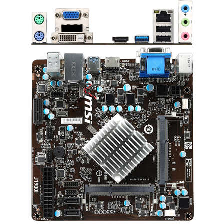 Материнская плата MSI J1900I Intel Celeron J1900 (2.41 GHz), 2xDDR3L, 1xUSB3.0, DVI, HDMI, GLan, mini-ITX Ret