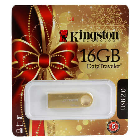USB Flash накопитель 16GB Kingston Data Traveler GE9 (DTGE9/16GB) USB 2.0 Золотой