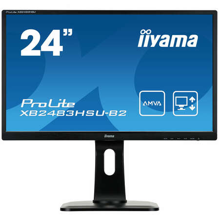 Монитор 24" Iiyama ProLite XB2483HSU-B2 VA LED 1920x1080 4ms VGA DVI HDMI