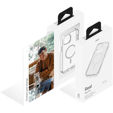 Чехол для Apple iPhone 15 uBear Real Mag Case Magsafe прозрачный