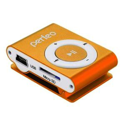 MP3-плеер Perfeo VI-M001 Music Clip Titanium, оранжевый