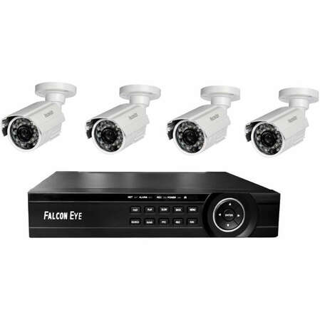 Комплект видеонаблюдения Falcon Eye FE-2104MHD KIT, 4 камеры, 1 регистратор, кабели, БП