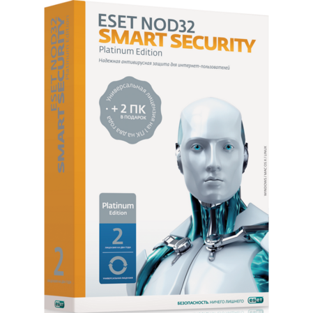 Антивирус Eset Nod32 Smart Security Platinum Edition (для 3 ПК на 2 года) 
