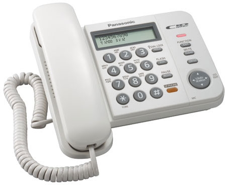 Телефон Panasonic KX-TS2358RUW белый с АОН