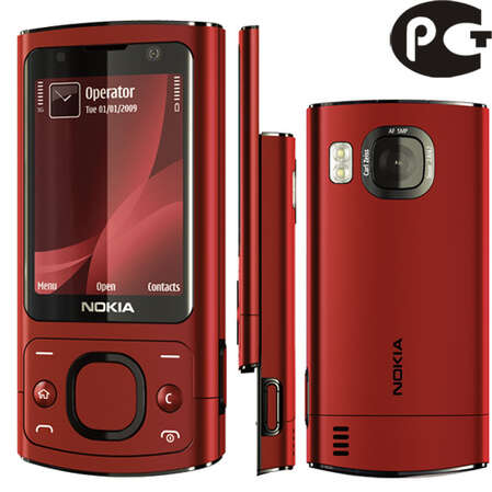 Смартфон Nokia 6700 Slide red (красный)