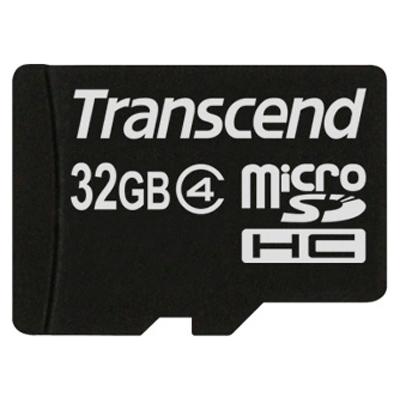 Micro SecureDigital 32Gb HC Transcend , Class 4 ( TS32GUSDHC4 ) адаптер SD