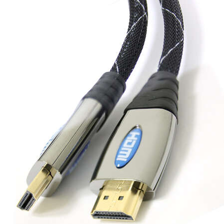 Кабель HDMI-HDMI 4.5м металл, черный, зол.конт, экран