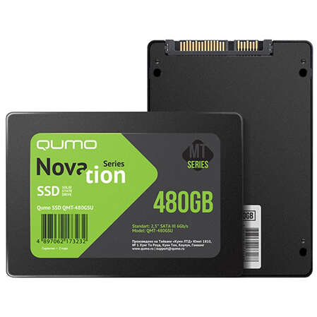 Внутренний SSD-накопитель 480Gb Qumo QMT-480GSU SATA3 2.5" Novation MT