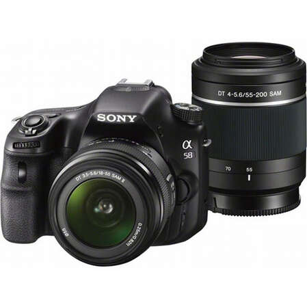 Зеркальная фотокамера Sony Alpha SLT-A58Y Kit 18-55 + 55-200