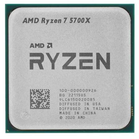 Процессор AMD Ryzen 7 5700X, 3.4ГГц, (Turbo 4.6ГГц), 8-ядерный, L3 32МБ, Сокет AM4, OEM