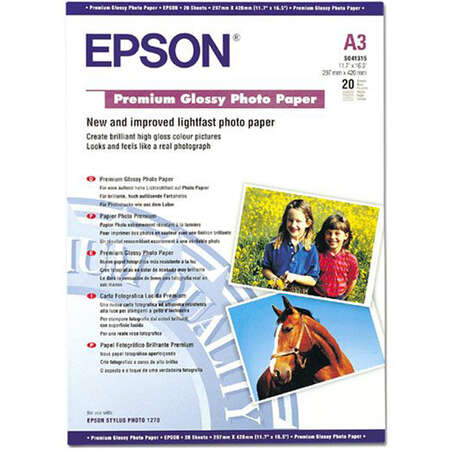 Фотобумага Epson A3 Premium Glossy Photo Paper 20л 255 г/кв.м (C13S041315)