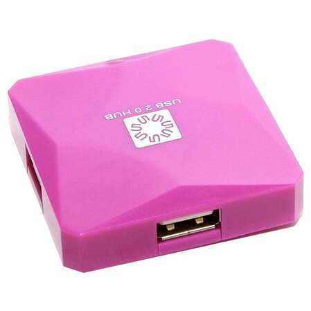 4-port USB2.0 Hub 5bites HB24-202PU Пурпурный