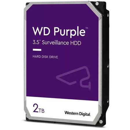 Внутренний жесткий диск 3,5" 2Tb Western Digital (WD23PURZ) 64Mb 5400rpm SATA3 Purple