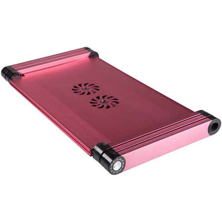 Стол-подставка для ноутбука ASX X8 с USB-хабом и вентилятором, розовый + Mouse Pad