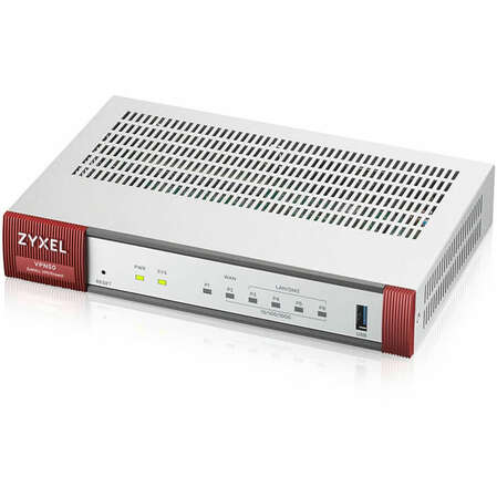 Межсетевой экран Zyxel ZyWALL VPN50 2xGbWAN (LAN/SFP) 4xGbLAN/DMZ USB3.0 включена подписка на 1 год фильтрации контента (CF) и Geo IP