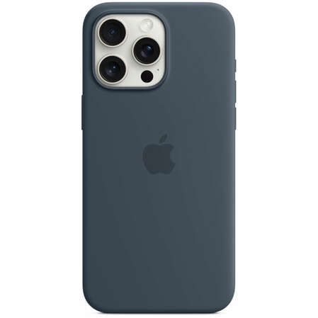 Чехол для Apple iPhone 15 Pro Max Silicone Case with MagSafe Storm Blue