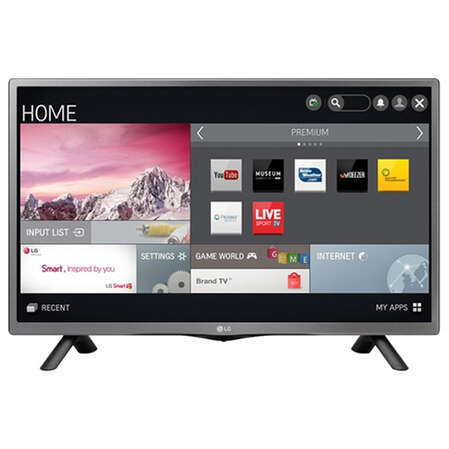 Телевизор 28" LG 28LF491U (HD 1366x768, Smart TV, USB, HDMI, Wi-Fi) серый