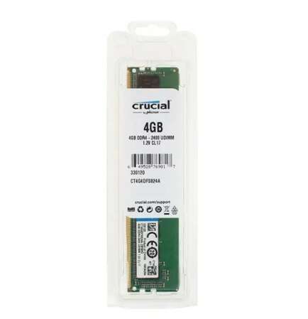 Модуль памяти DIMM 4Gb DDR4 PC19200 2400MHz Crucial (CT4G4DFS824A)