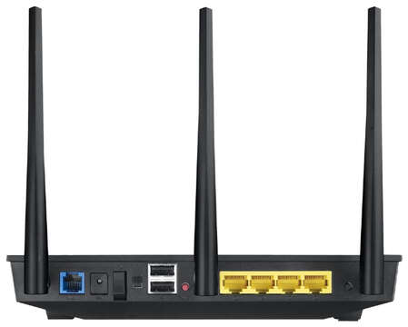 Беспроводной ADSL маршрутизатор ASUS DSL-N55U 802.11n, 600 (300+300) Мбит/с, 2,4ГГц и 5ГГц, 4xGbLAN, 2xUSB2.0