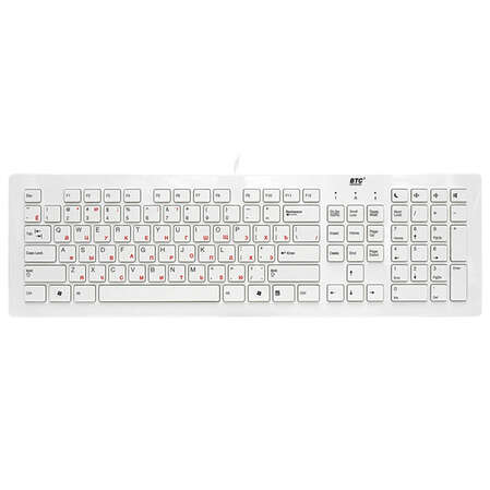 Клавиатура BTC 6311U-W Ultra Slim White USB