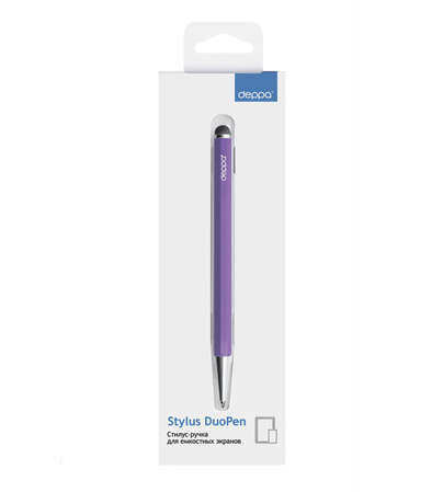 Стилус для планшета Deppa ручка DUO фиолетовый (11508)
