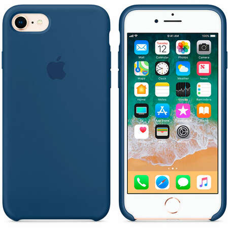 Чехол для Apple iPhone 8/7 Silicone Case Blue Cobalt