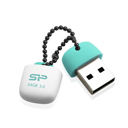 USB Flash накопитель 16GB Silicon Power Jewel J07 (SP016GBUF3J07V1B) USB 3.1 Белый/бирюзовый