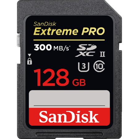 Карта памяти SecureDigital 128Gb SanDisk Extreme Pro SDXC Class 10 UHS-II V30 U3 (SDSDXPK-128G-GN4IN)