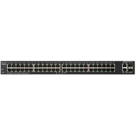 Коммутатор Cisco SG200-50, управляемый 48xGbLAN, 2x combo SFP/GbLAn,  QoS (SLM2048T)