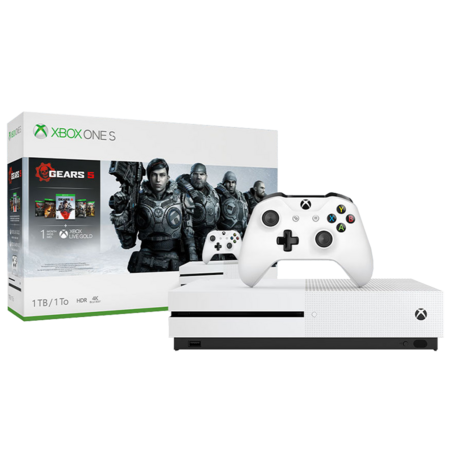 Игровая приставка Microsoft Xbox One S 1Tb + Gears 5 + Ultimate-издание Gears of War + Gears of War 2, 3 и 4