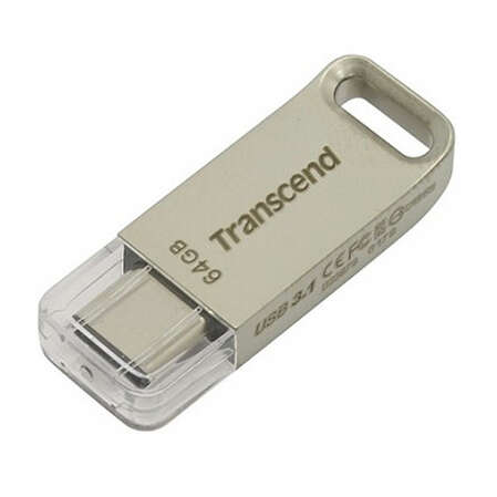USB Flash накопитель 64GB Transcend JetFlash 850S (TS64GJF850S) USB Type C Золотистый