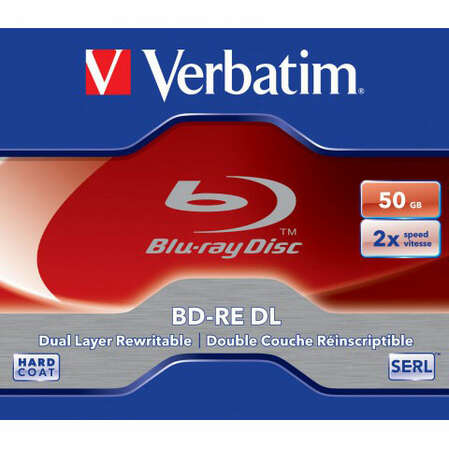 Оптический диск BD-RE диск Verbatim 50Gb 2x Jewel Case (43760)
