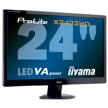Монитор 24" Iiyama ProLite X2472HD-B1 MVA LED 1920x1080 8ms VGA DVI HDMI