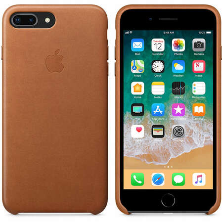 Чехол для Apple iPhone 8/7 Plus Leather Case Saddle Brown  