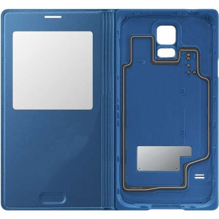 Чехол для беспроводной зарядки Samsung Galaxy S5 G900F/G900FD S View Cover синий