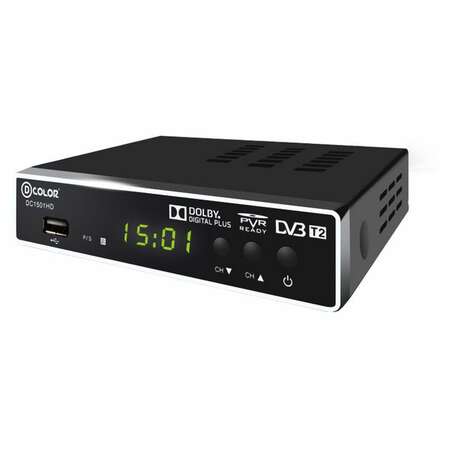 Ресивер D-Color DC1501HD черный DVB-T2