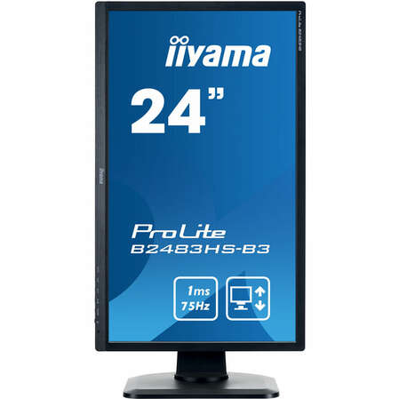 Монитор 24" Iiyama ProLite B2483HS-B3 VA LED 1920x1080 1ms VGA HDMI DisplayPort  