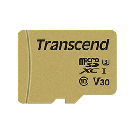 Карта памяти Micro SecureDigital 64Gb Transcend class10 UHS-I U3 (TS64GUSD500S) + SD адаптер