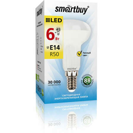 Светодиодная лампа Smartbuy R50-06W/4000/E14 SBL-R50-06-40K-E14-A