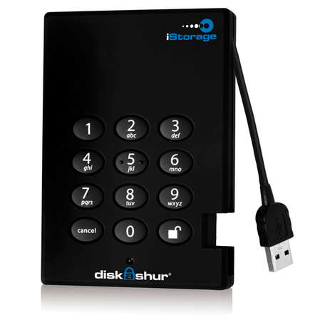 Защищенный USB3.0 2.5HDD 500Gb DatAshur, шифрование данных, удаление данных, ввод пароля на корпусе (IS-DG3-256-500)