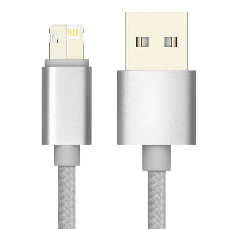 Кабель USB-MicroUSB/Lightning Partner 1м серый 