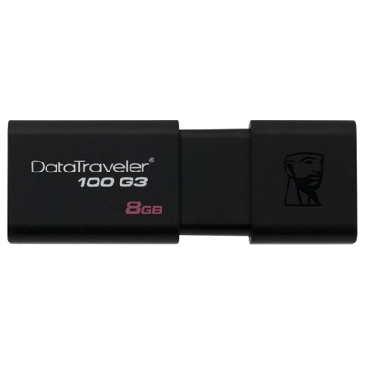 USB Flash накопитель 8GB Kingston DataTraveler 100 G3 (DT100G3/8GB) USB 3.0 Черный