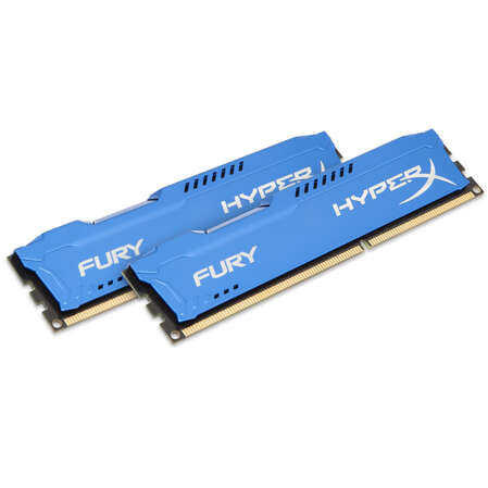 Модуль памяти DIMM 8Gb 2x4Gb KIT DDR3 PC12800 1600MHz Kingston HyperX Fury Blue Series (HX316C10FK2/8)