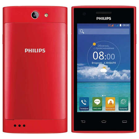 Смартфон Philips Xenium S309 Red