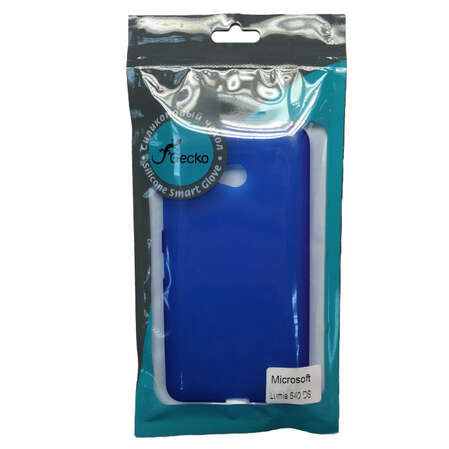 Чехол для Microsoft Lumia 640 LTE Dual\Lumia 640 Dual Gecko Силиконовая накладка, непрозрачно-матовая, синяя 