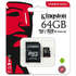 Карта памяти Micro SecureDigital 64Gb Kingston Canvas Select SDXC class 10 UHS-I (SDCS/64GB) + SD адаптер